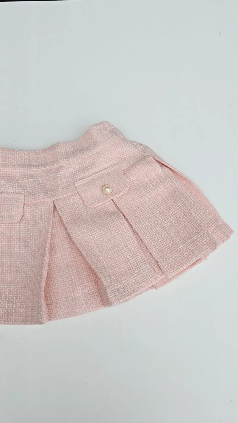 CAMELLIA BOUTIQUE | PINK TWEED SKIRT MILEY
