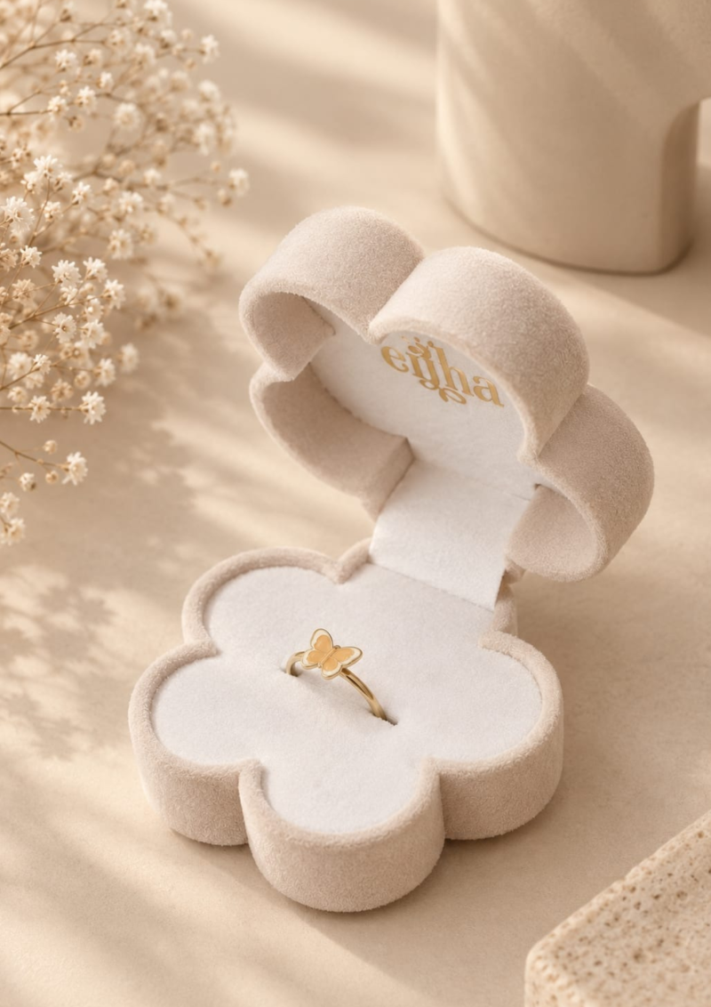 MRS.ERTHA | RING GLANZENDE VLINDER 