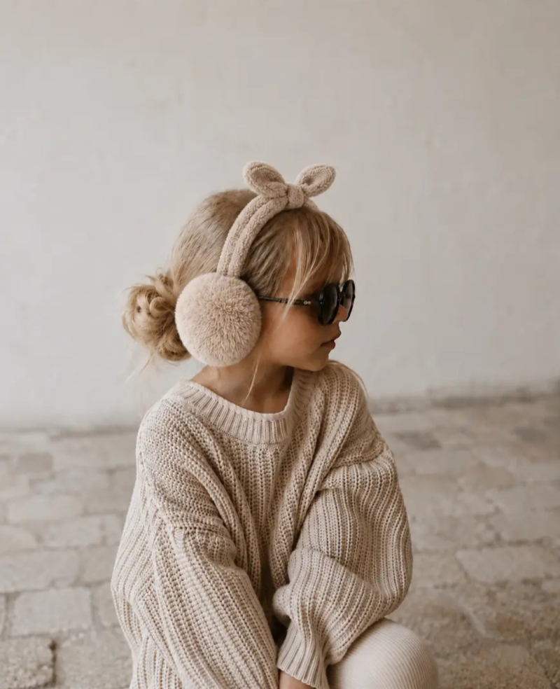 MRS.ERTHA | BOWMUFFS WOLK VANILLE 
