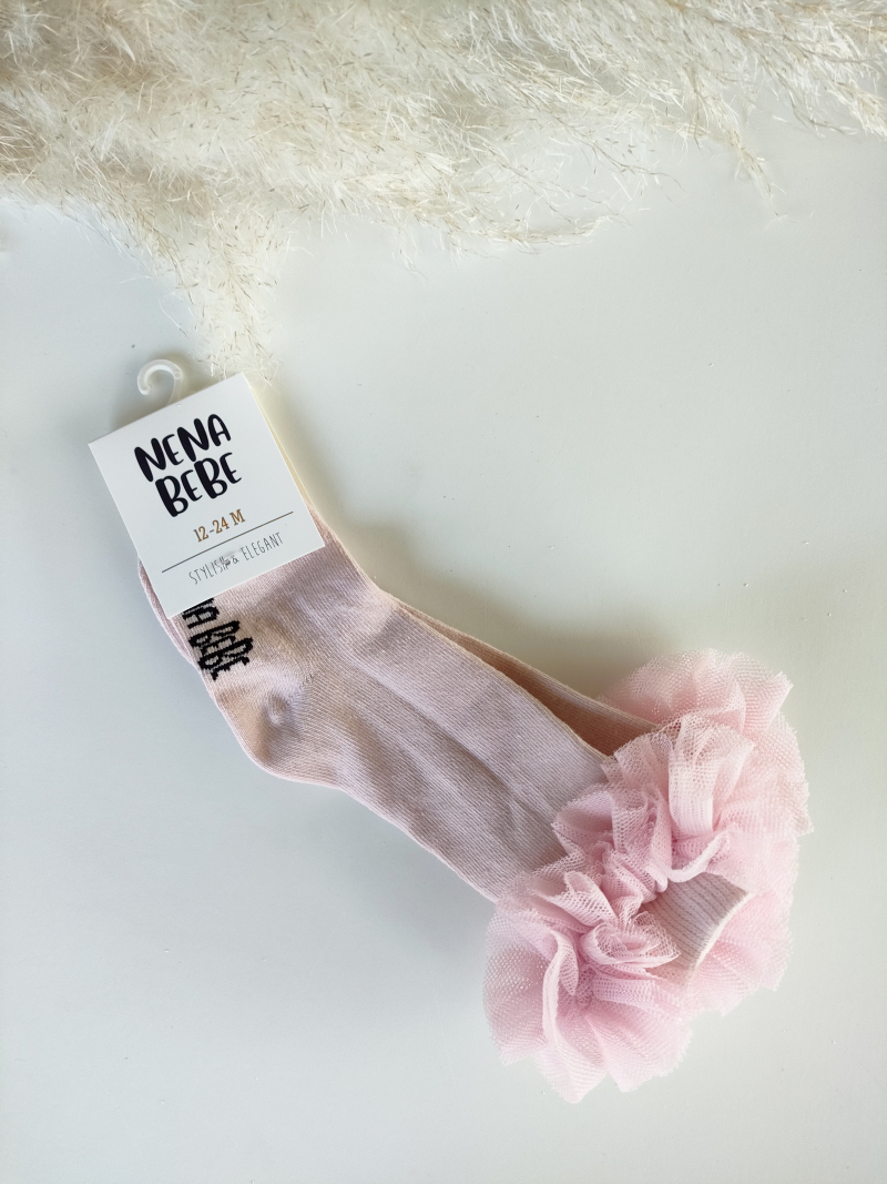 NENA BEBE | KNIEKOUSJES PINK KANT 