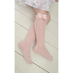 MEIA PATA | KNIEKOUSJES SATIJN STRIK BABY PINK 