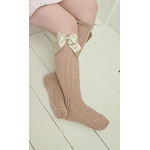 MEIA PATA | KNIEKOUSJES SATIJN STRIK CHAMPAGHNE 