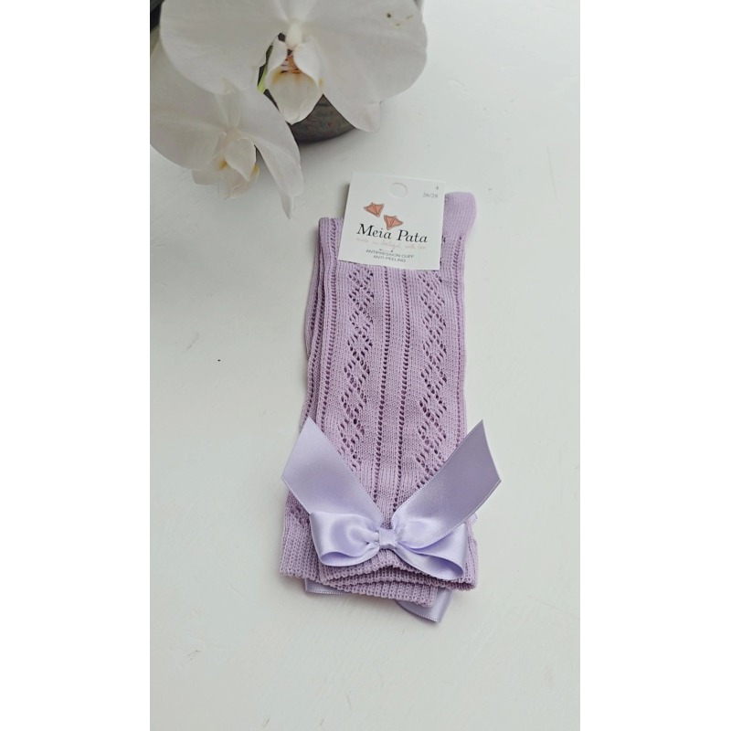 MEIA PATA | KNIEKOUSJES SATIJN STRIK PAARS