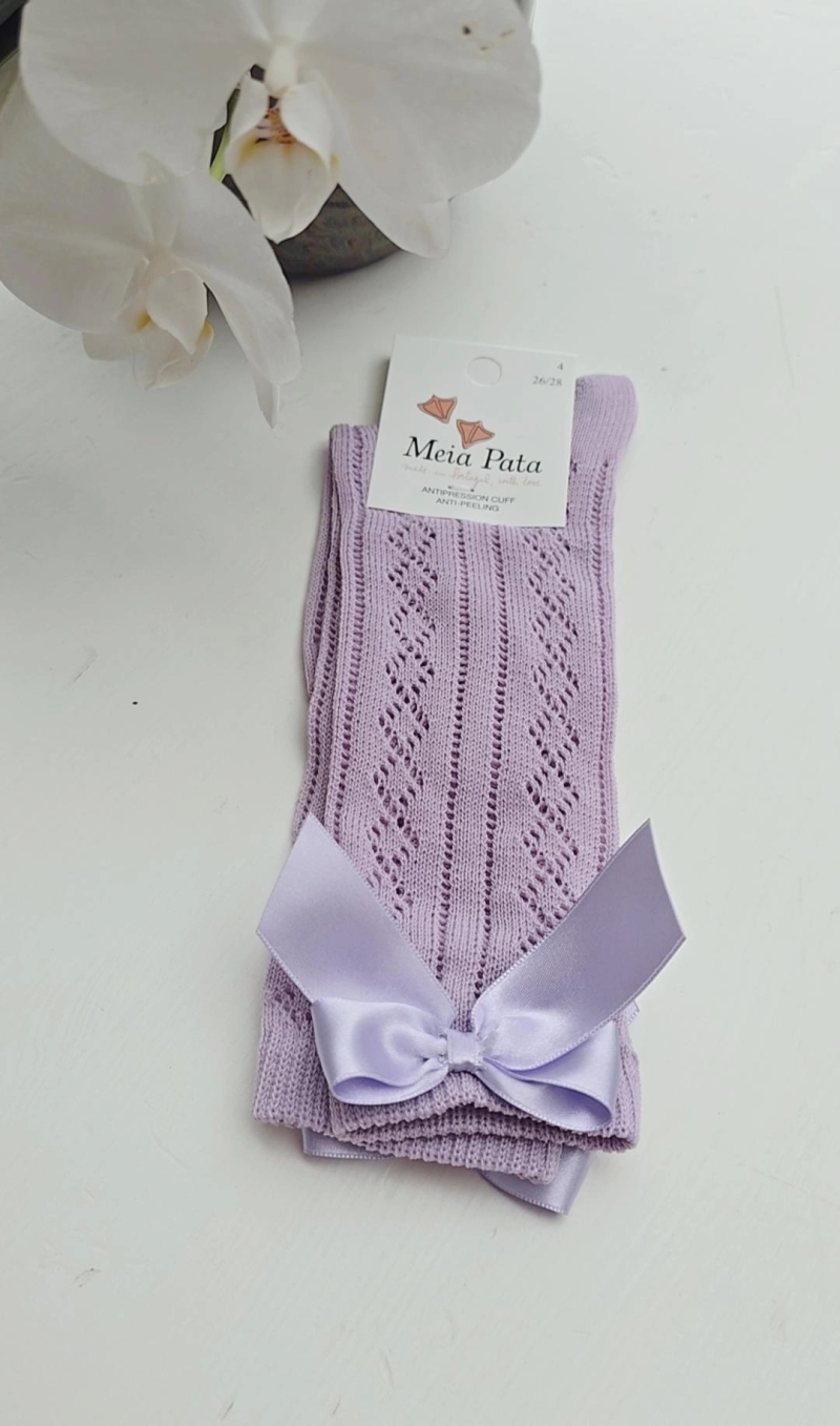 MEIA PATA | KNIEKOUSJES SATIJN STRIK PAARS