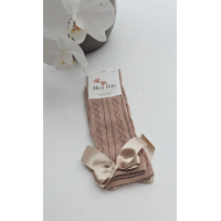 MEIA PATA | KNIEKOUSJES SATIJN STRIK CHAMPAGHNE 