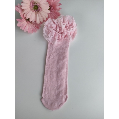 microfibre lacy Baby pink