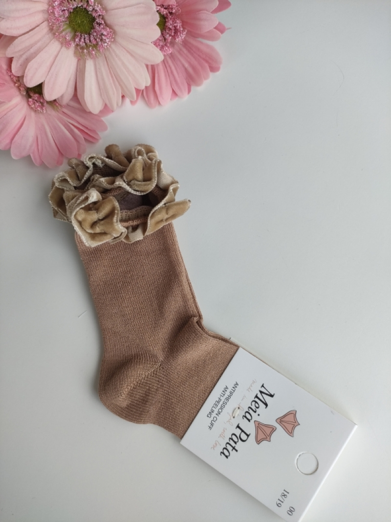 MEIA PATA | KNIEKOUSEN VELVET BAND NOUGAT 