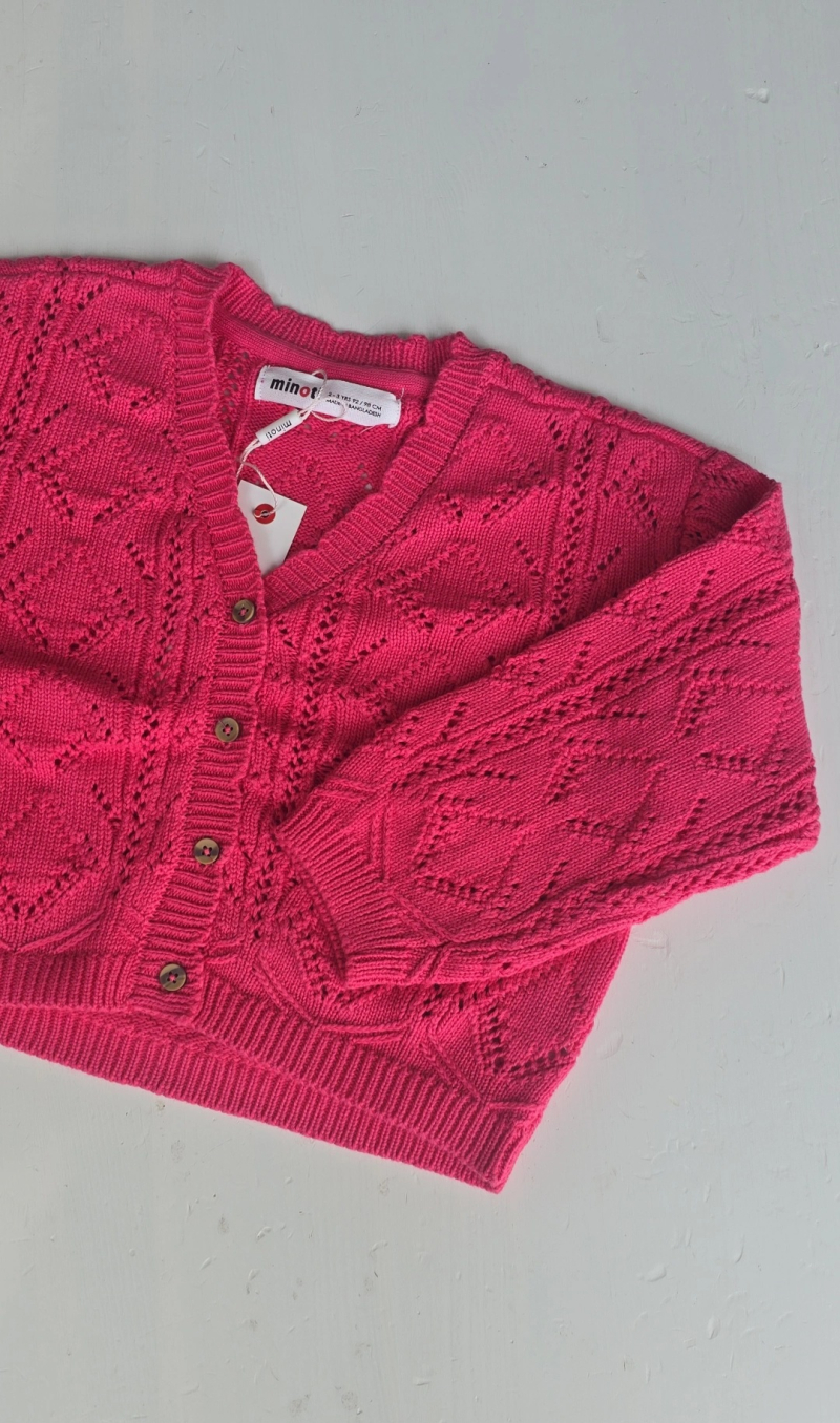 MINOTI | CARDIGAN DARK PINK 