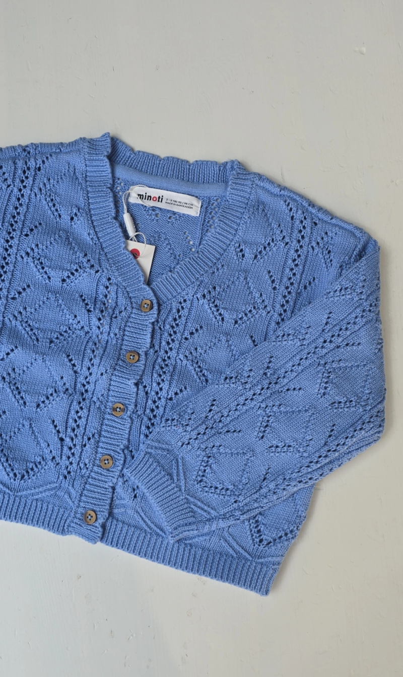 MINOTI | CARDIGAN BLAUW