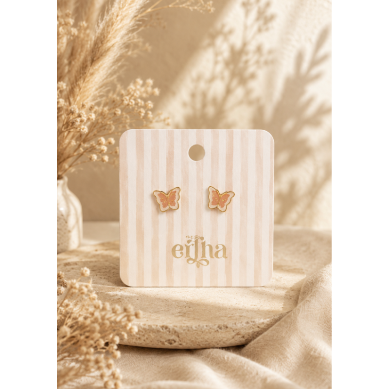 MRS.ERTHA | OORBELLEN GLANZENDE VLINDER 